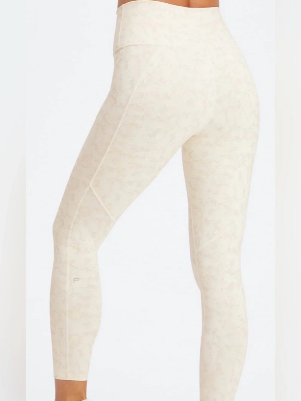Fabletics High-Rise Leggings - Cream Speckle